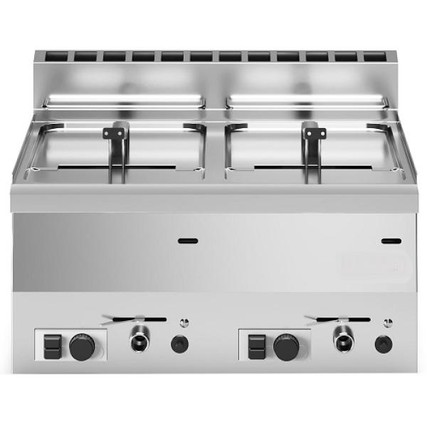 G60/F16-6T-N (25) Gas Friteuse, 2 Becken 8 Liter -Top-